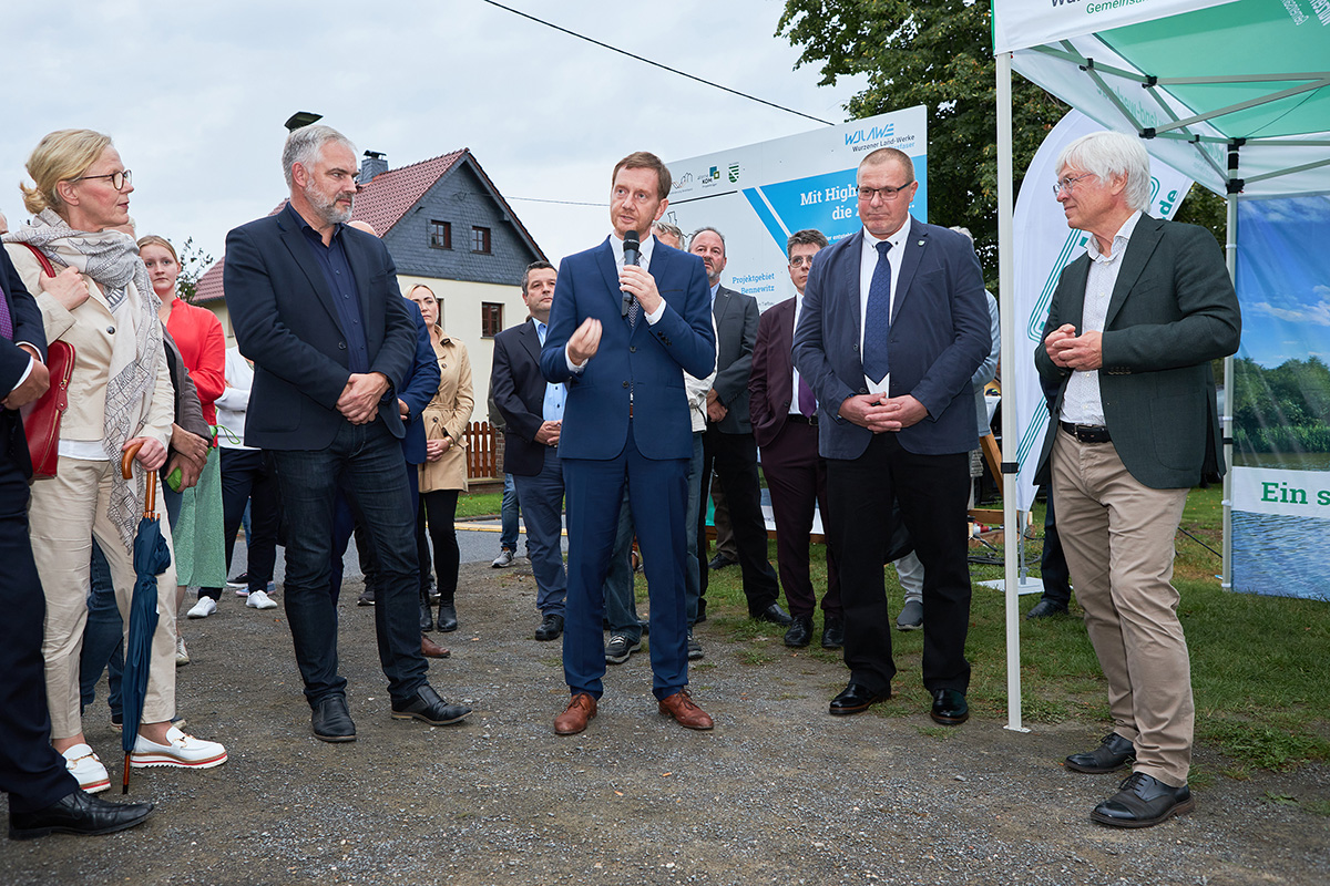 Ministerpräsident Michael Kretschmer spricht über den Breitbandausbau